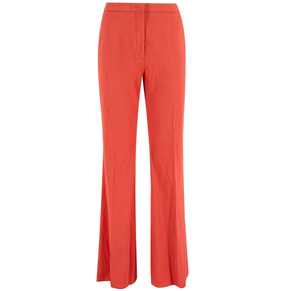 ETRO Hoge Taille Wijde Broek Red Dames