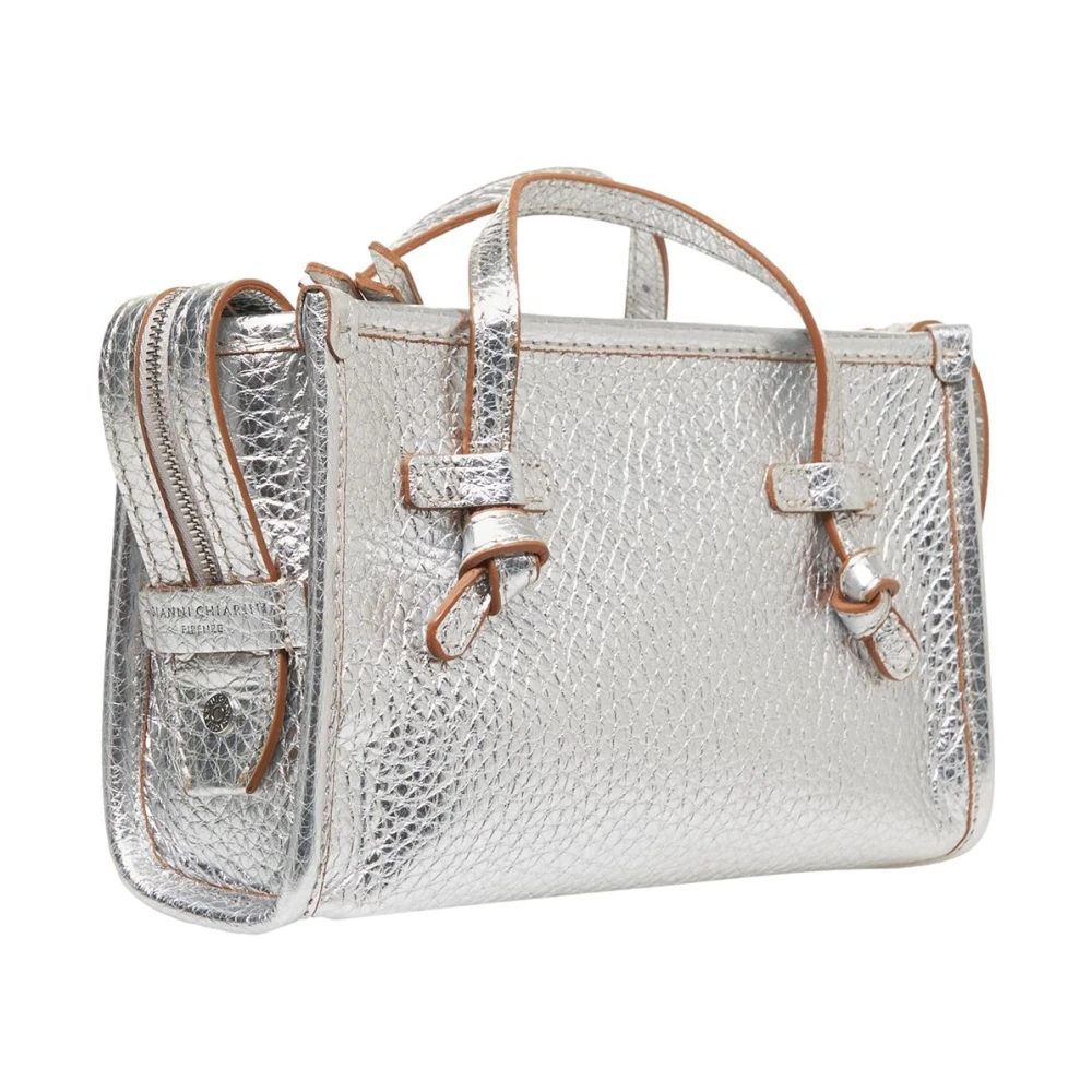 Gianni Chiarini Elegante Zilveren Schoudertas Gray Dames