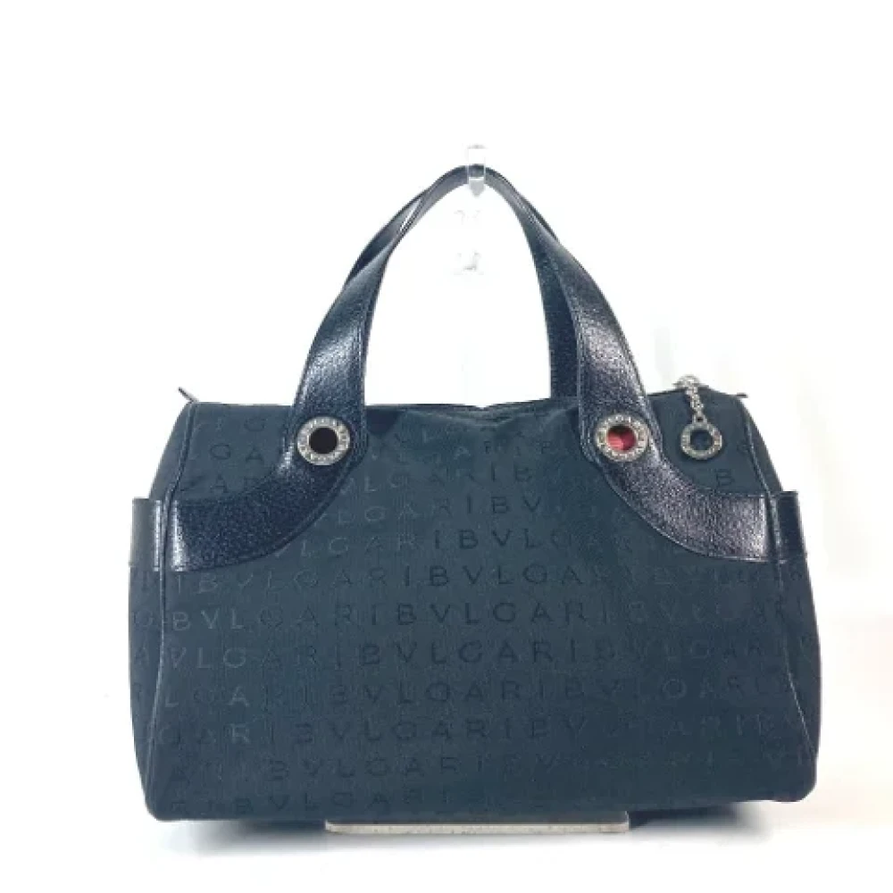 Bvlgari Vintage Pre-owned Canvas handbags Black Dames
