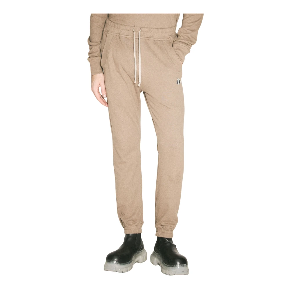 Moncler Sweatpants met pluche interieur in joggerstijl Brown