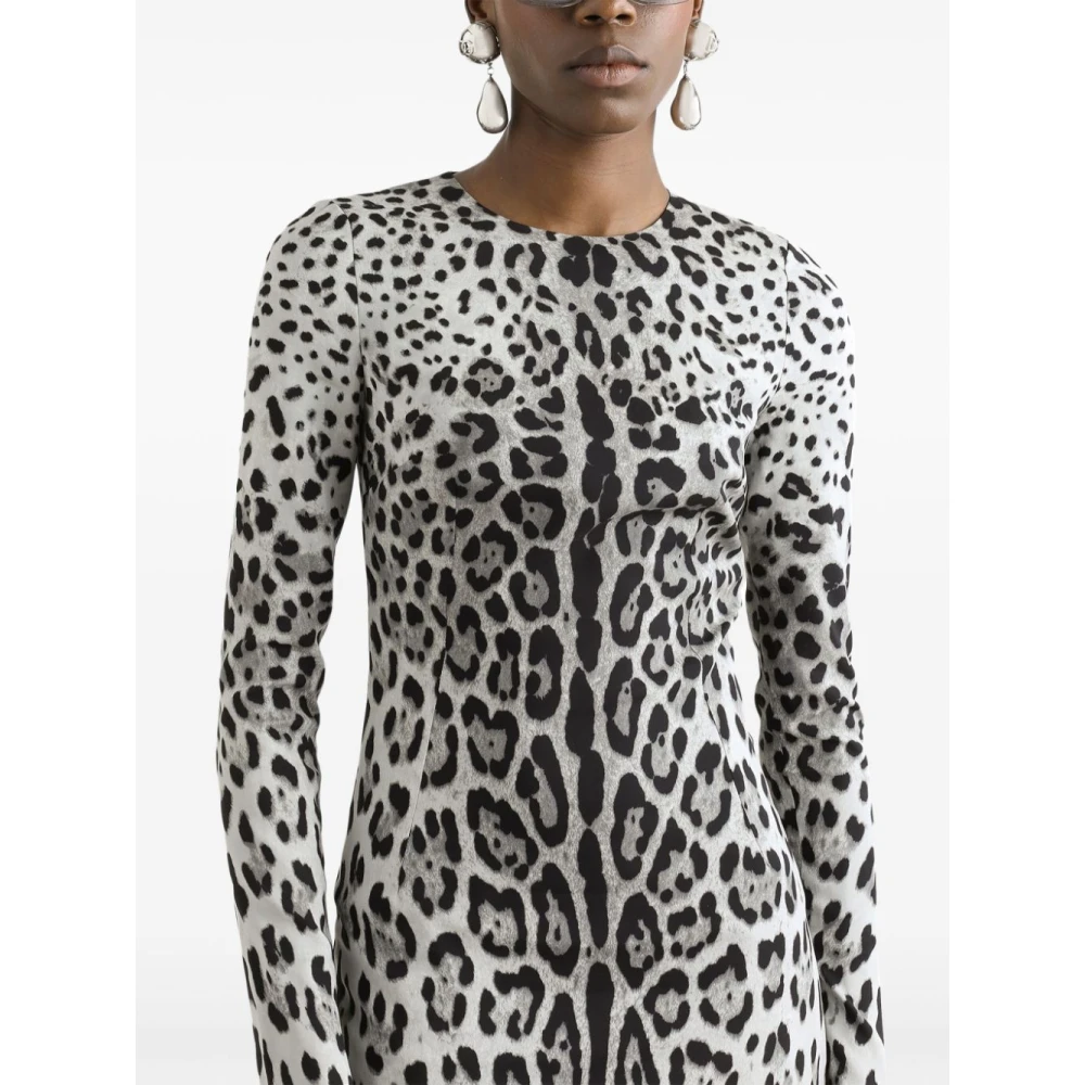 Dolce & Gabbana Elegante Grijze Jurk Dameskleding Gray Dames