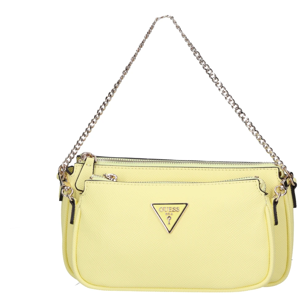 Guess Doppia Tracolla Handbag Yellow, Dam