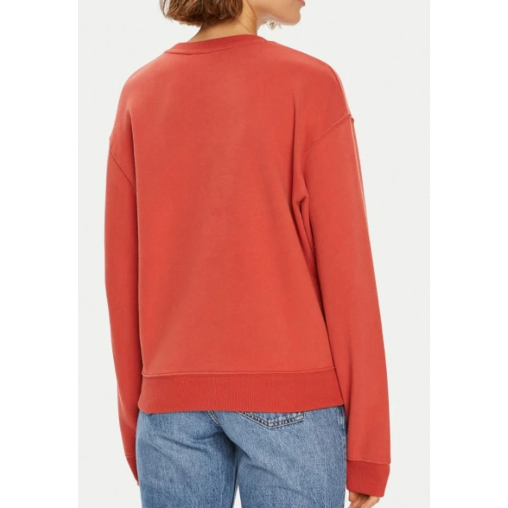 Tommy Hilfiger Moderne Script Sweatshirt voor Vrouwen Red Dames