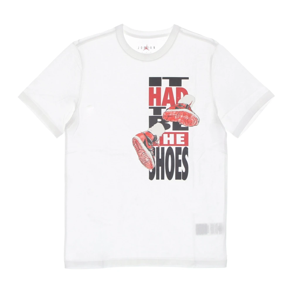 Jordan Witte Crew Neck T-Shirt Print White Heren