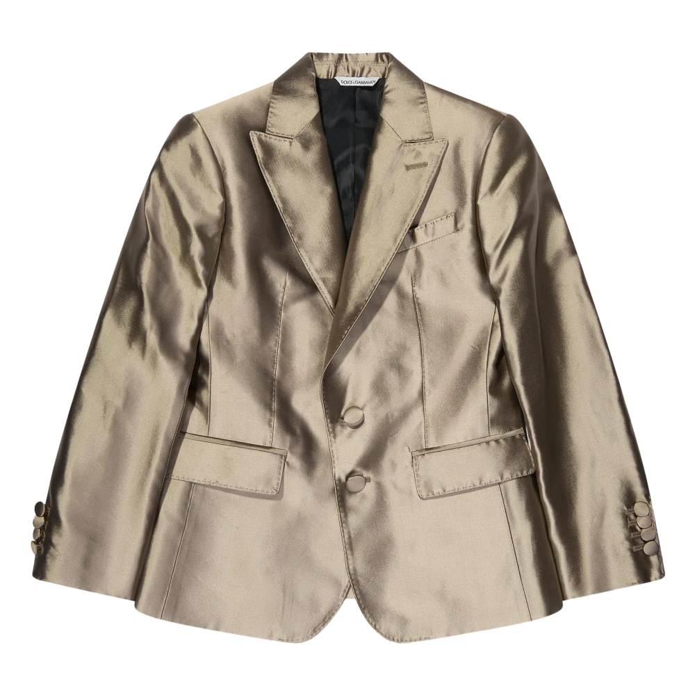 Dolce & Gabbana Boys Gold Silk Blazer