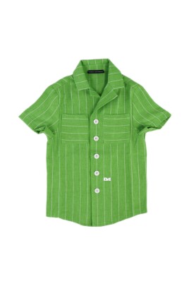green-striped-short-sleeve-shirt