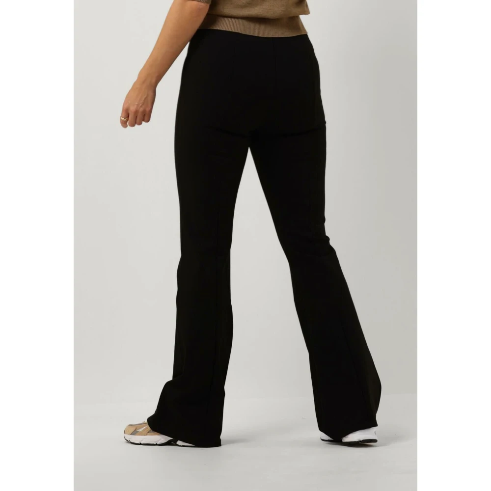 Minus Hoge Taille Flared Broek Black Dames