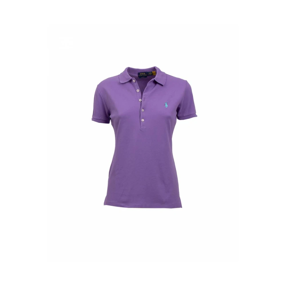 Polo Ralph Lauren Slim Polo Shirt Purple Dames
