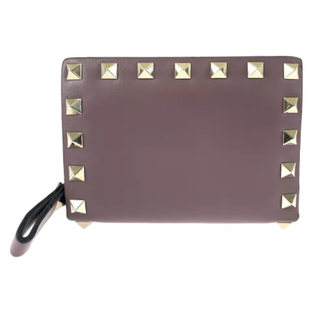 Valentino Vintage Pre-owned Leather wallets Purple Dames