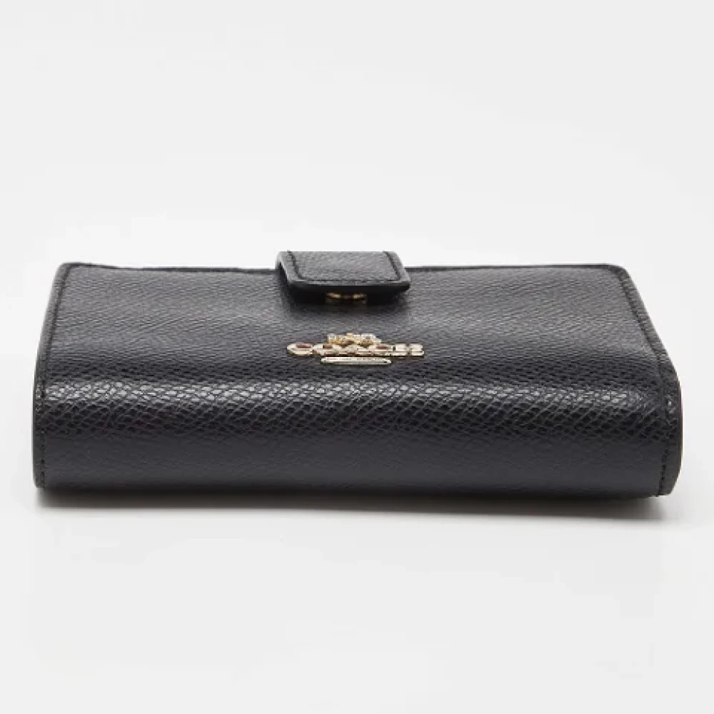 Coach Pre-owned Leather wallets Black Dames