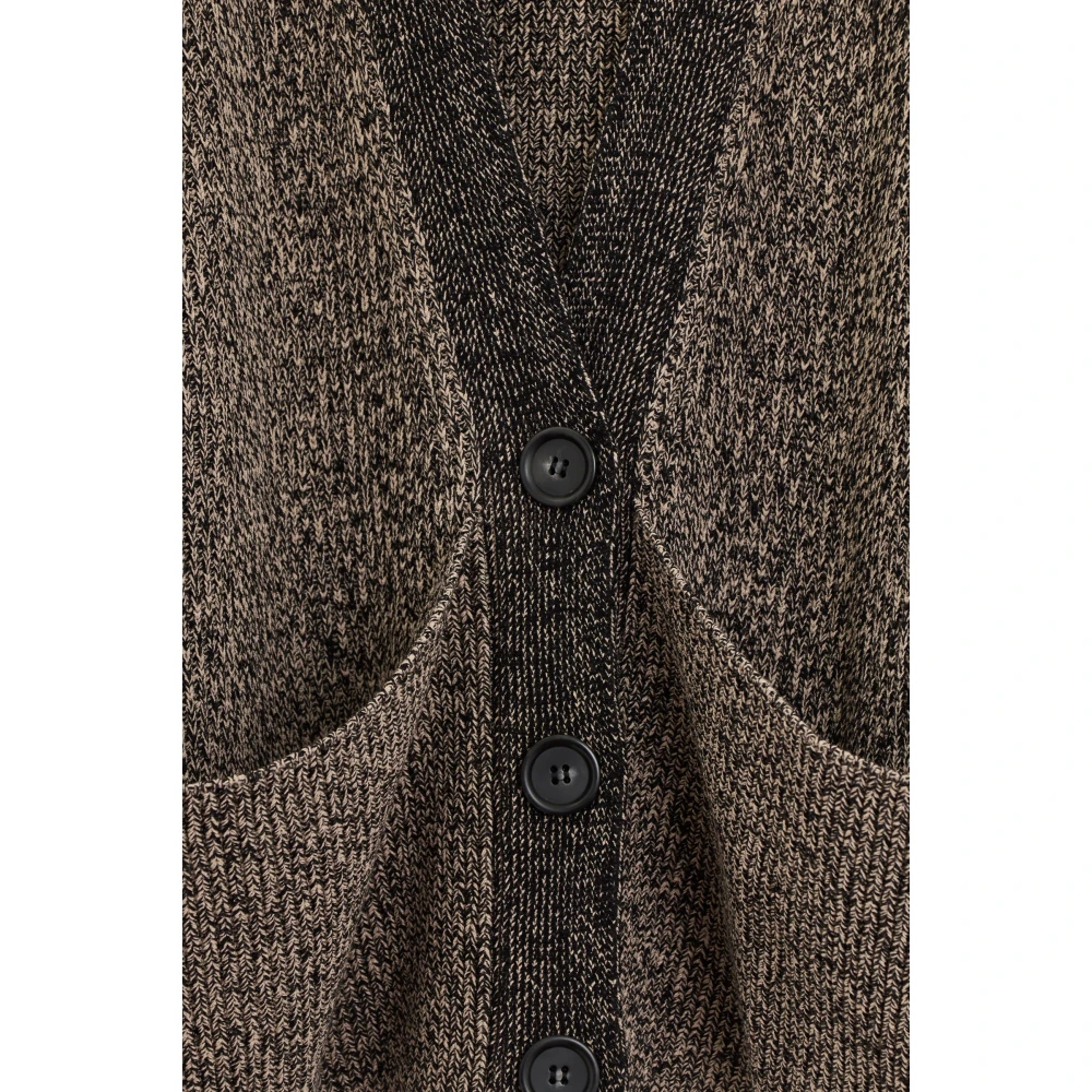 SPORTMAX Stijlvolle Gebreide Cardigan Sweater Brown Dames