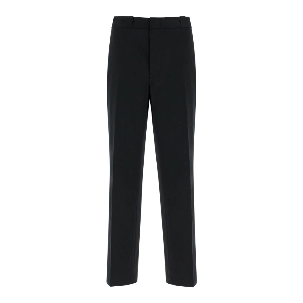 Maison Margiela Straight-Cut Katoenmix Broek Black Heren
