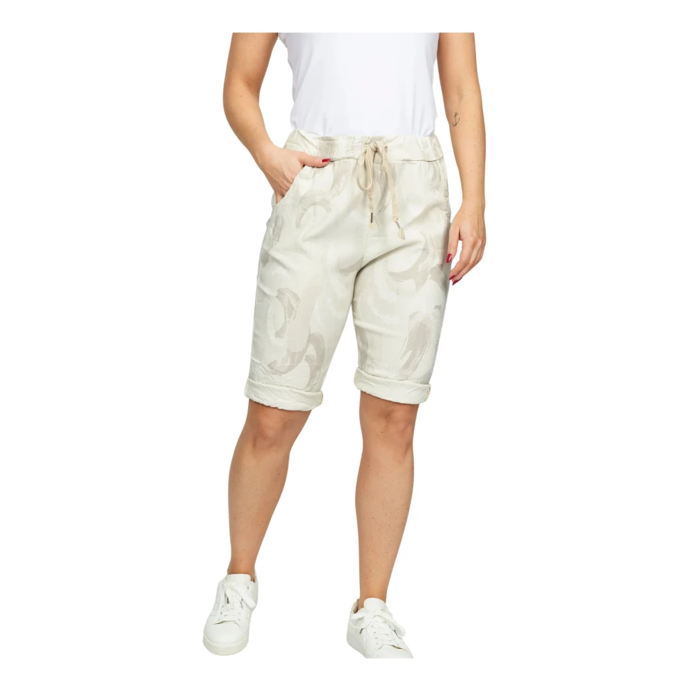 2-Biz Shorts de sport décontractés pour hommes Beige Dames