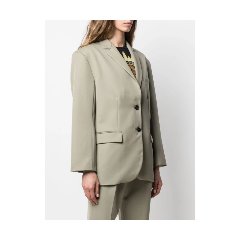 Anine Bing Khaki Green Wool Oversize Blazer Green Dames