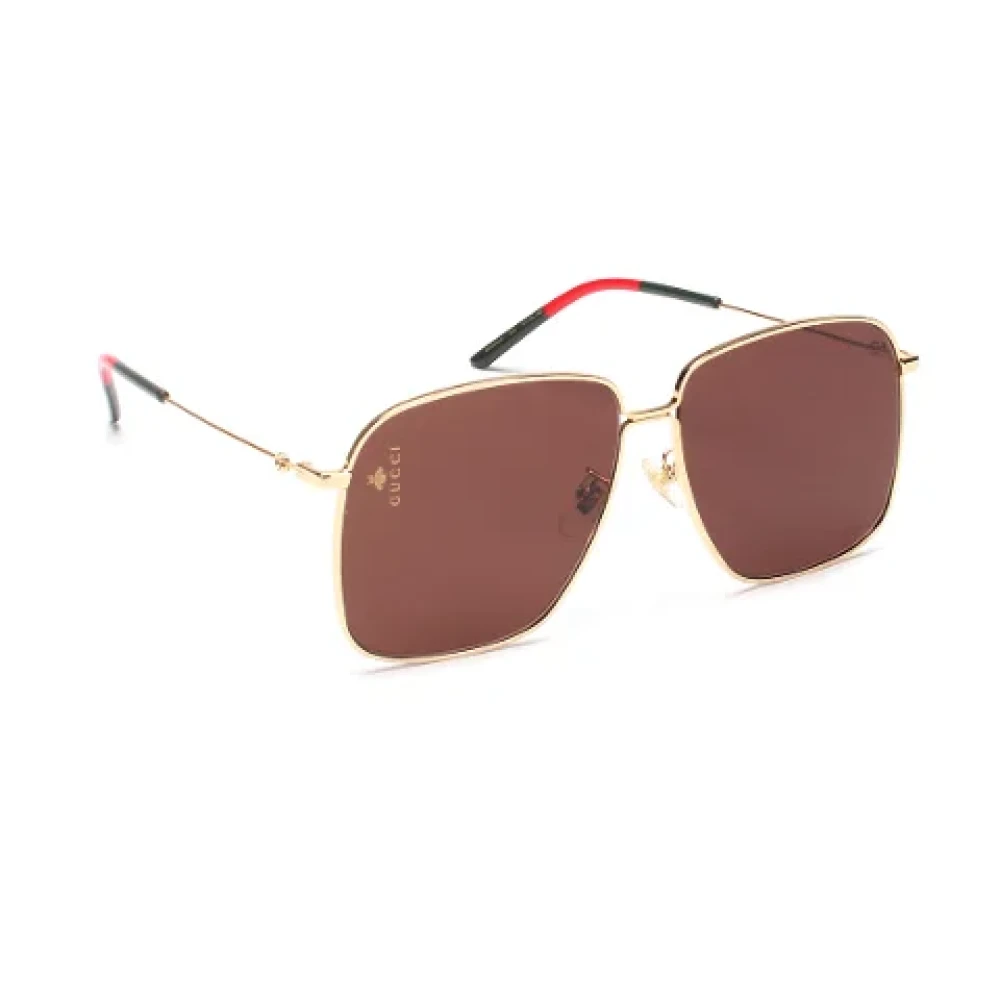 Gucci Vintage Pre-owned Metal sunglasses Brown Dames