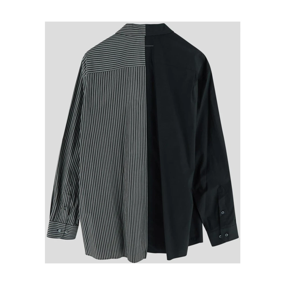 MM6 Maison Margiela Katoenen Logo Shirt Gray Heren