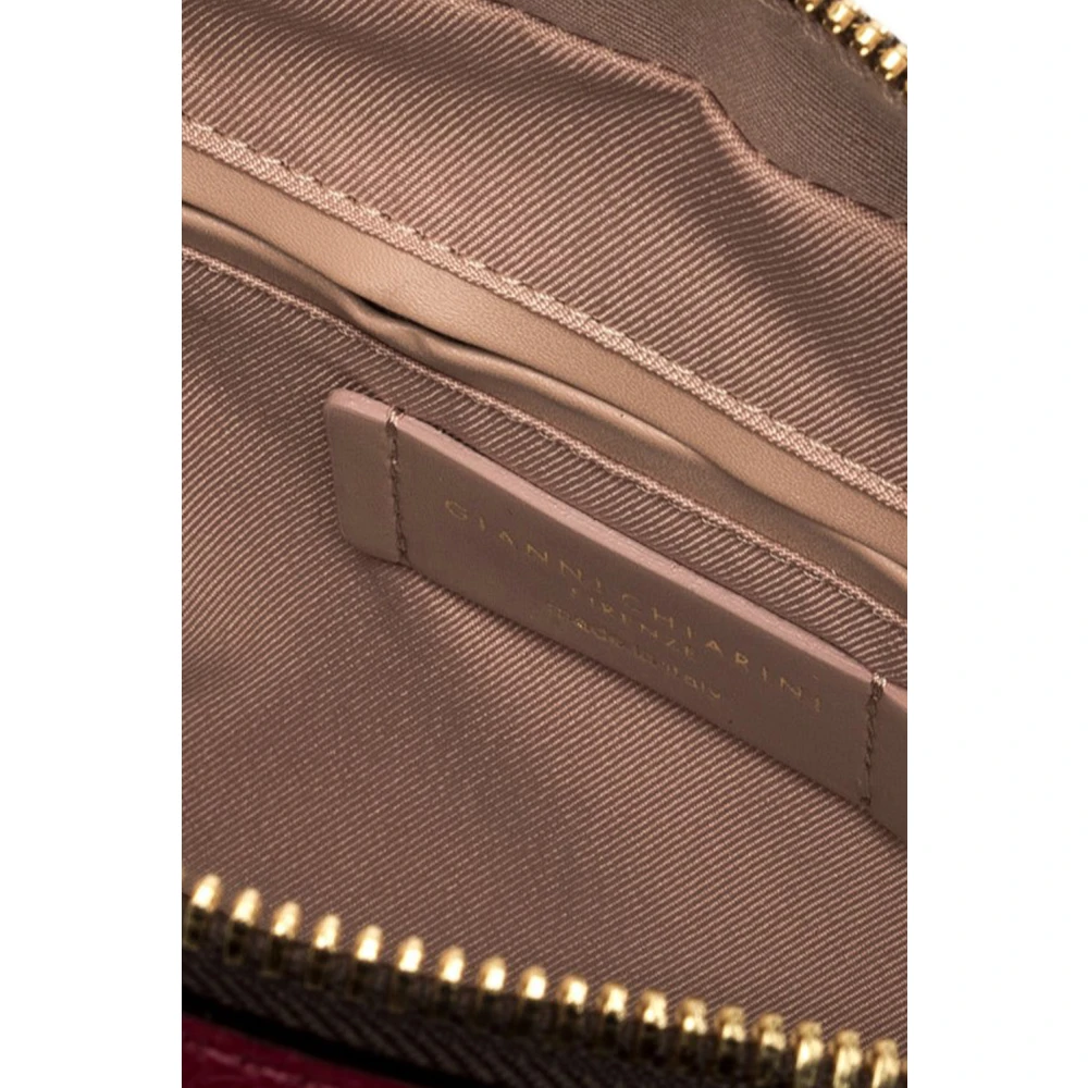 Gianni Chiarini Vierkante Leren Crossbody Tas Red Dames