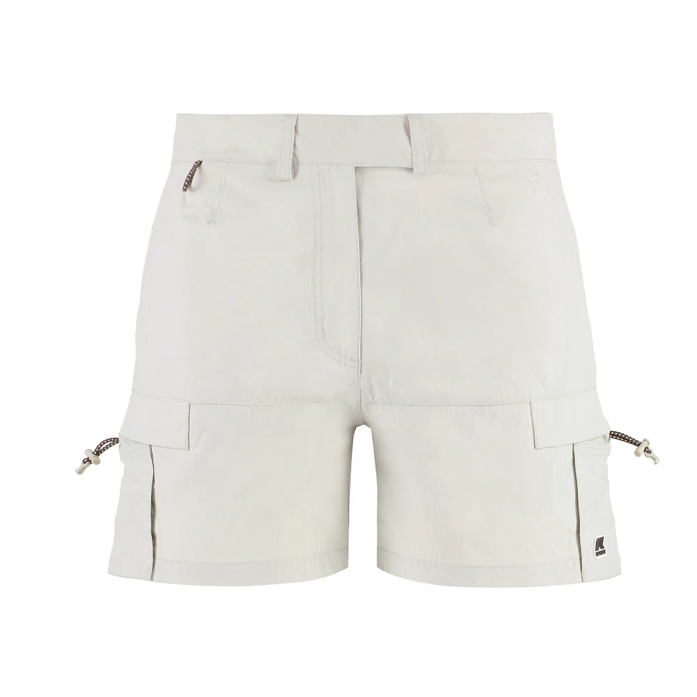 K-way Nylon Shorts met Zakken Beige Dames