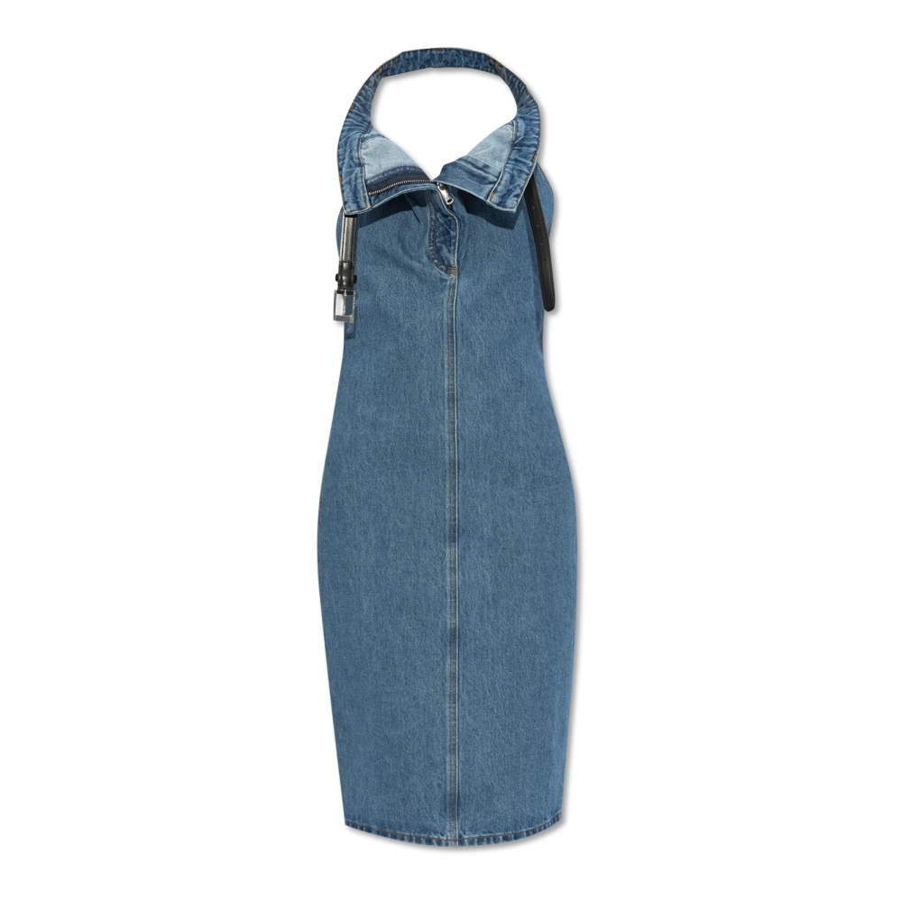 Coperni Women's Blue Midi Dresses, Xs, Denim Dress