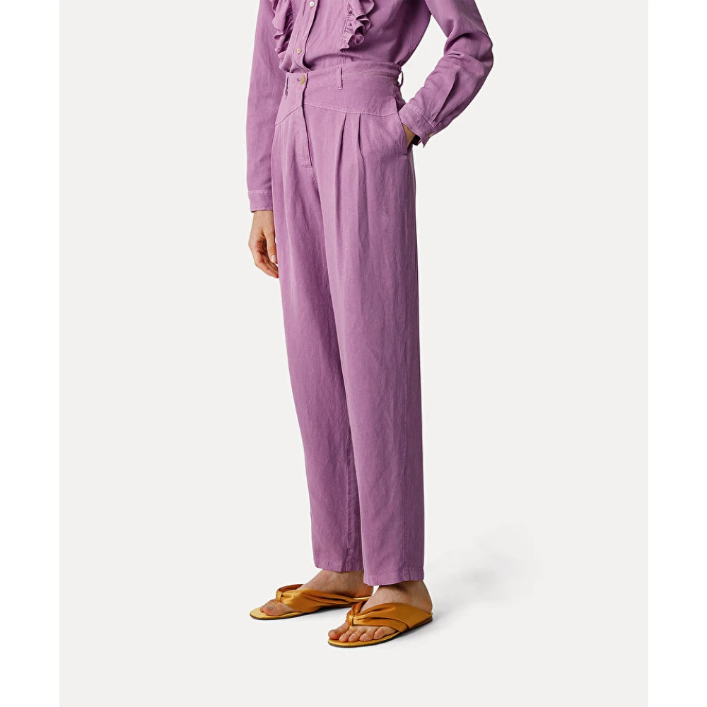 Forte Slim-fit Trousers Purple Dames
