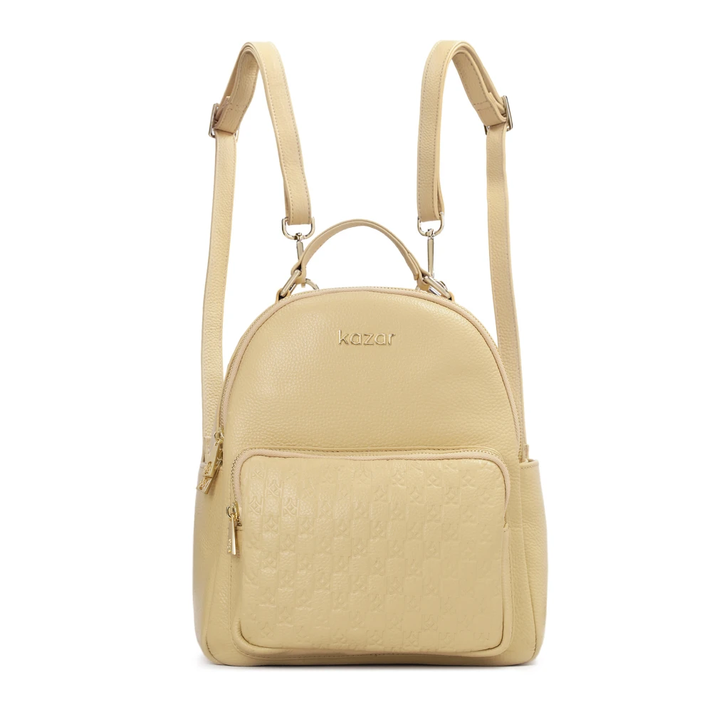 Kazar Beige leren casual rugzak Beige Dames
