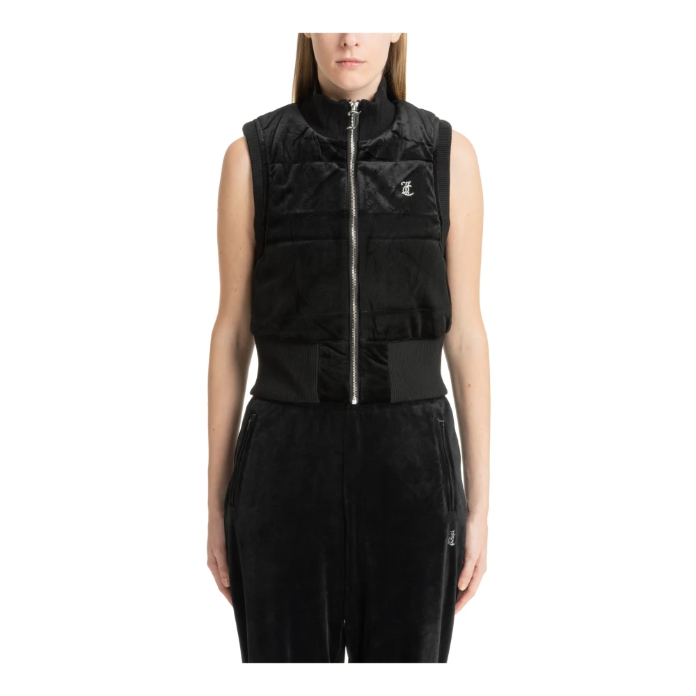 Juicy Couture Stijlvolle mouwloze jas voor vrouwen Black Dames