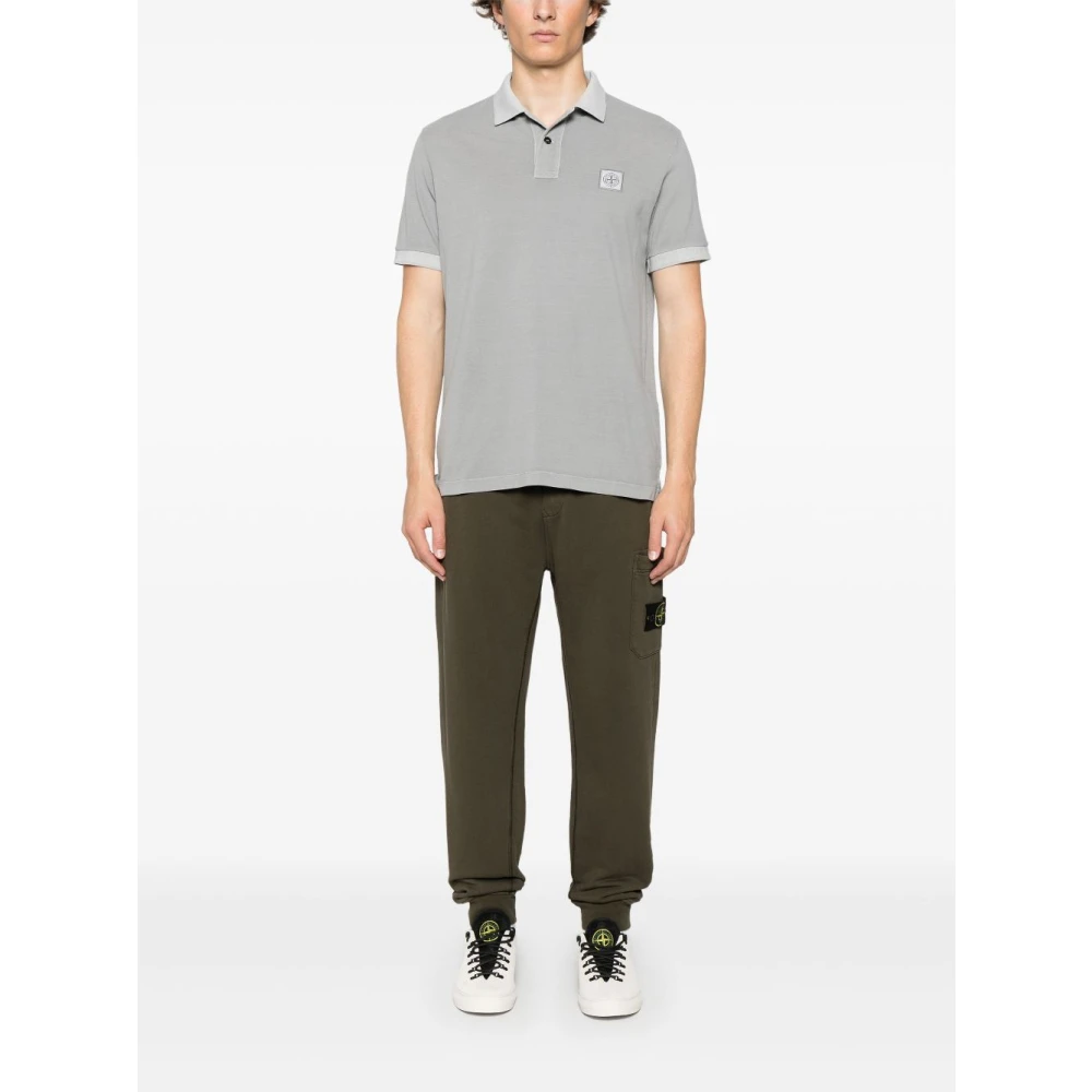 Stone Island Grijze T-shirt voor mannen Ss25 Gray Heren
