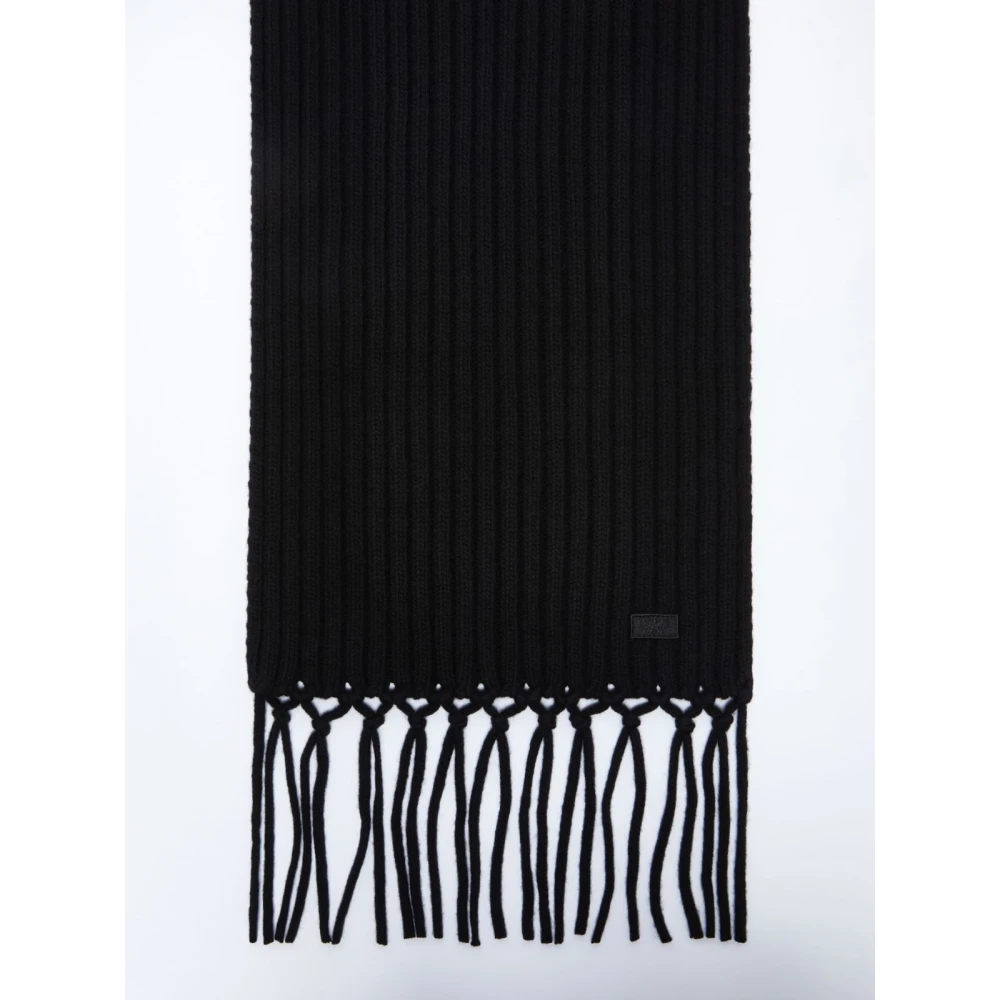 Max Mara Weekend Butterfly Wool Scarf Black Dames