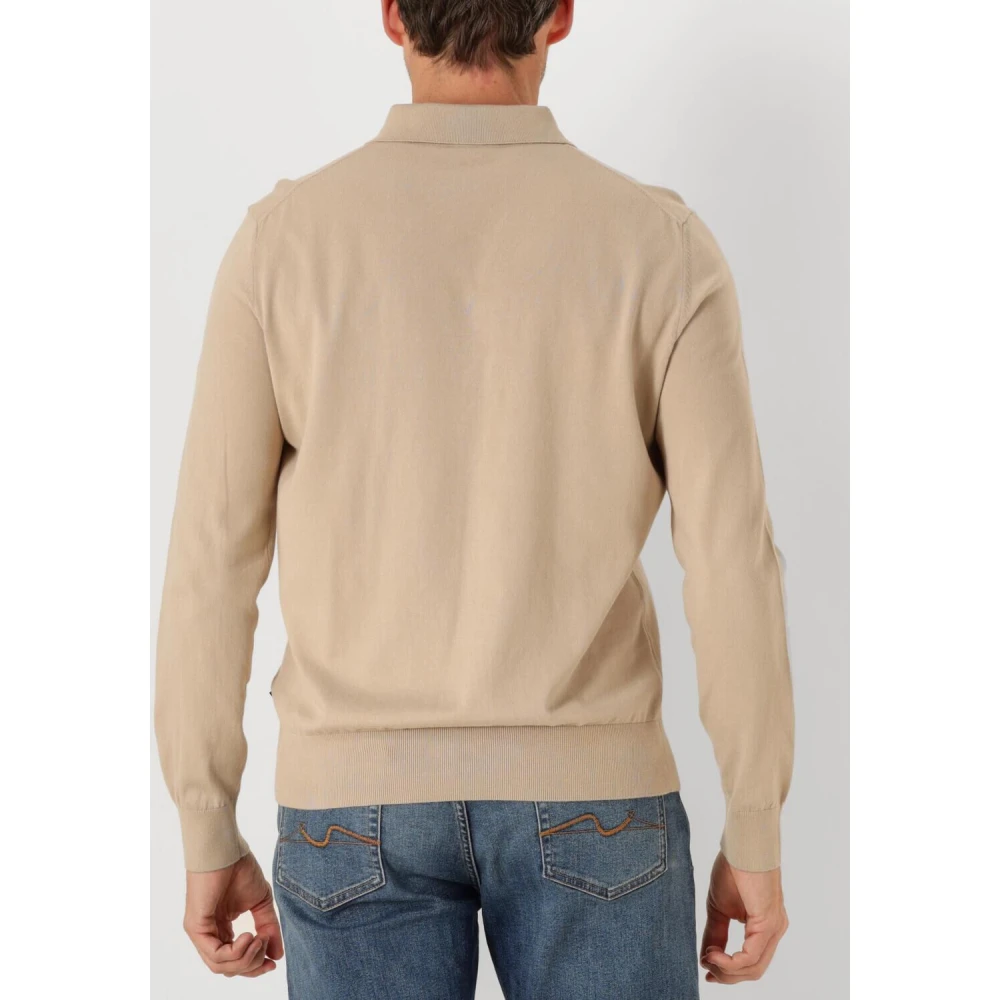 Boss Black Beige Stijlvolle Herentrui Gemello-p Beige Heren