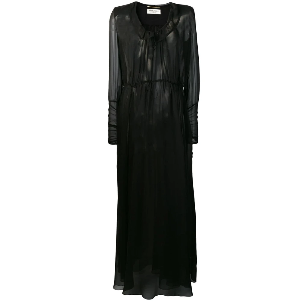 Saint Laurent Lange Jurk Black Dames