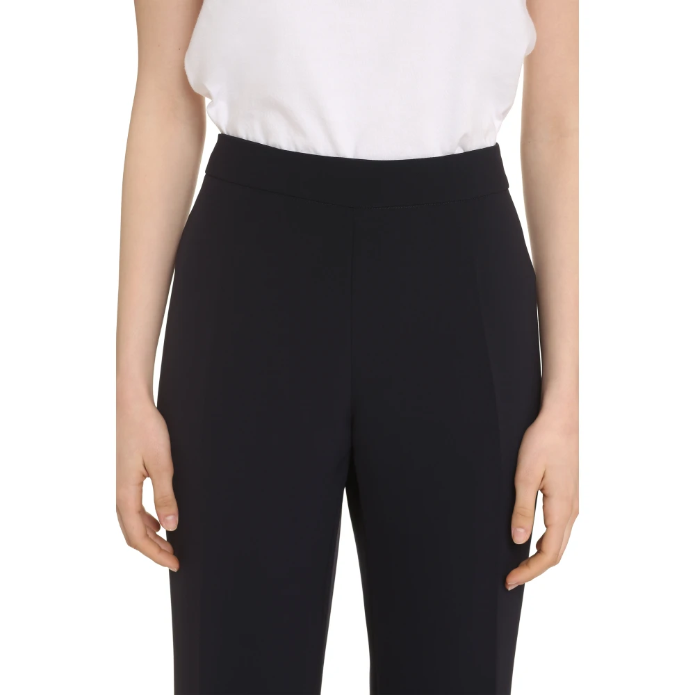 Clips Broek met hoge taille en elastische tailleband Blue Dames