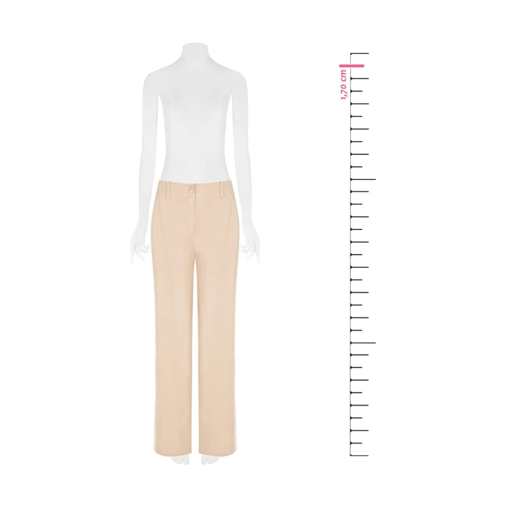 RINASCIMENTO Linnenmix Broek met Zakken Beige Dames