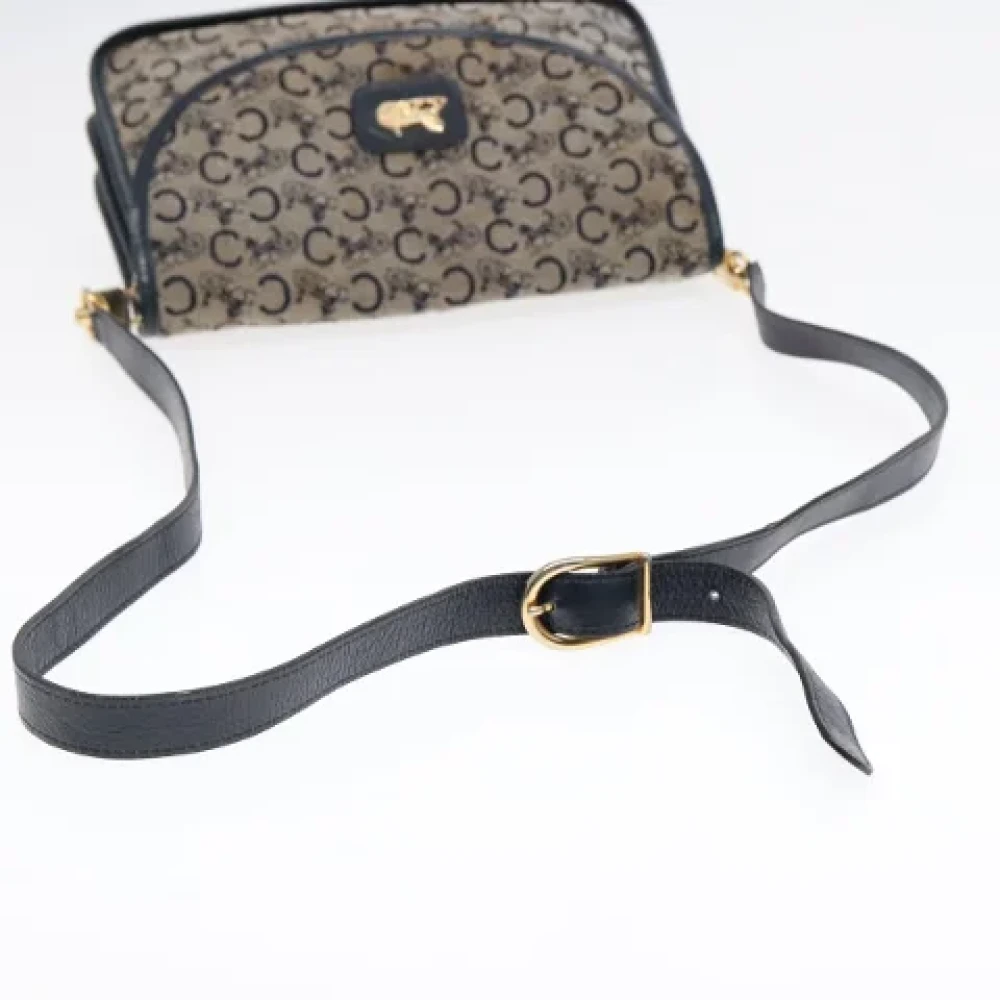 Celine Vintage Pre-owned Canvas shoulder-bags Blue Dames