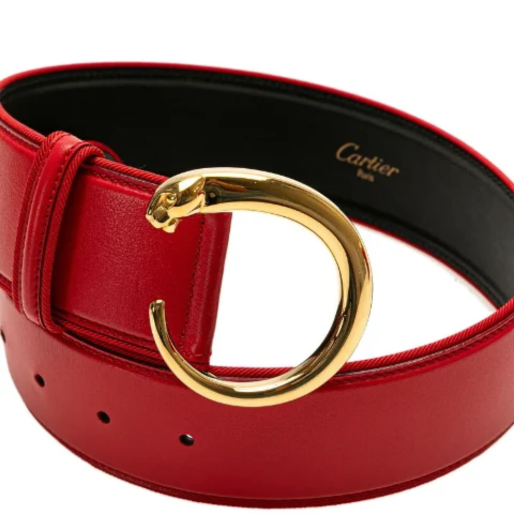 Cartier Vintage Pre-owned Leather belts Red Dames