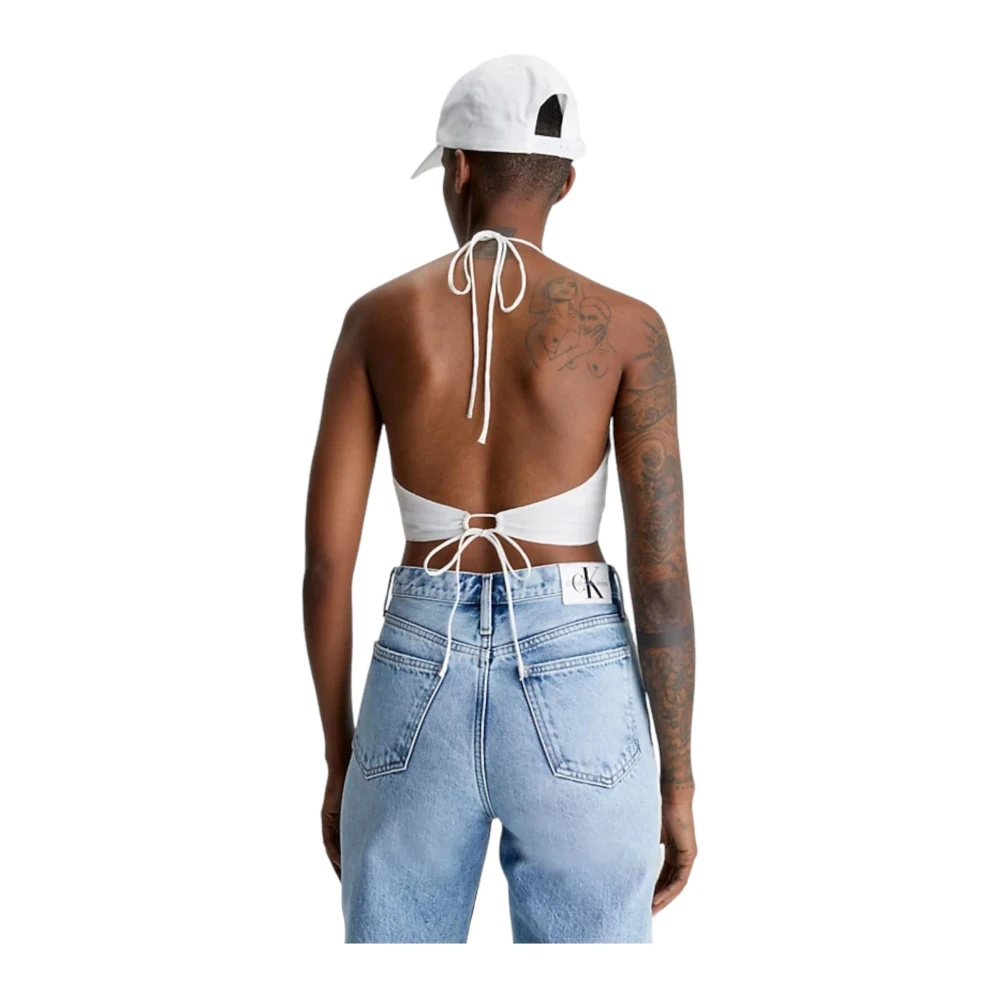 Calvin Klein Jeans Mouwloze Top White Dames