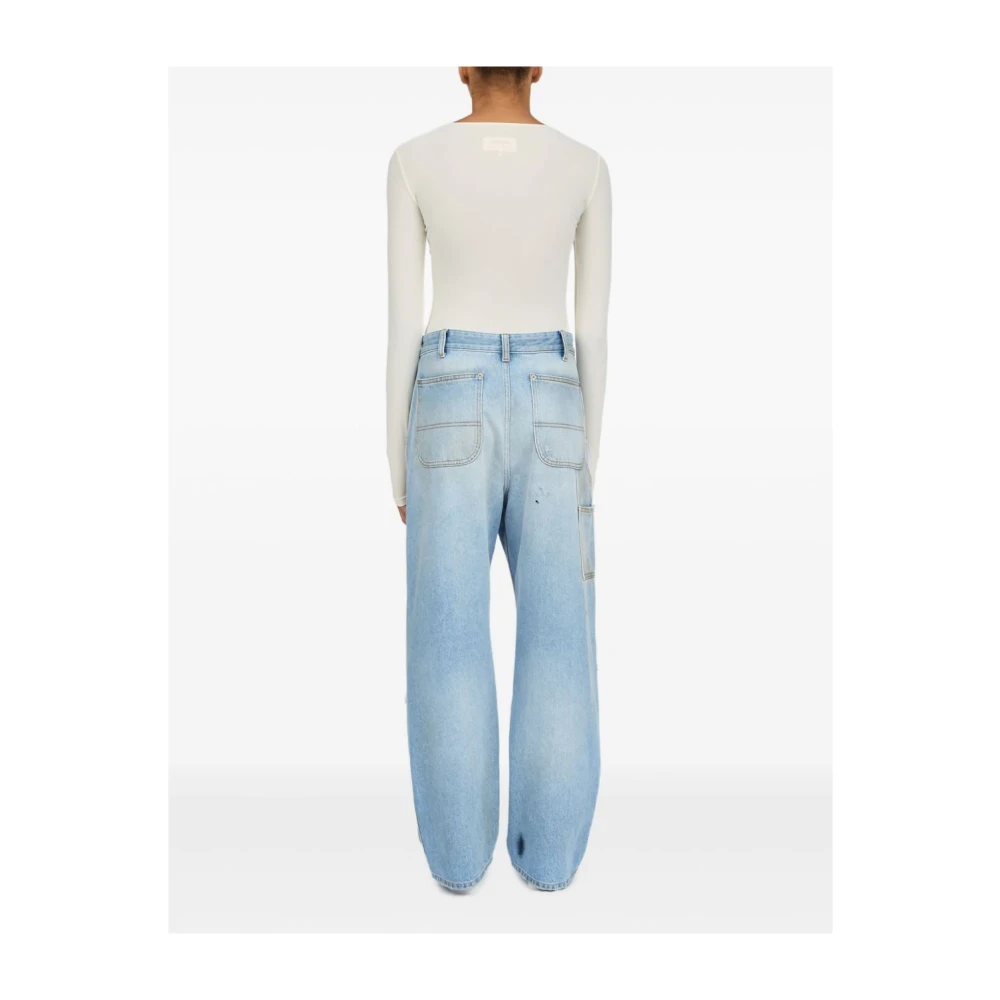 MM6 Maison Margiela Heldere Blauwe Ripped Jeans Blue Dames