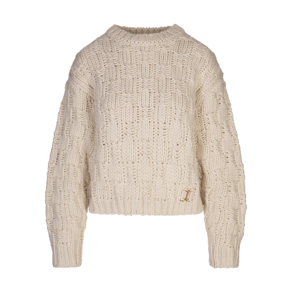 Chloé Melkwitte Crew-Neck Sweater White Dames