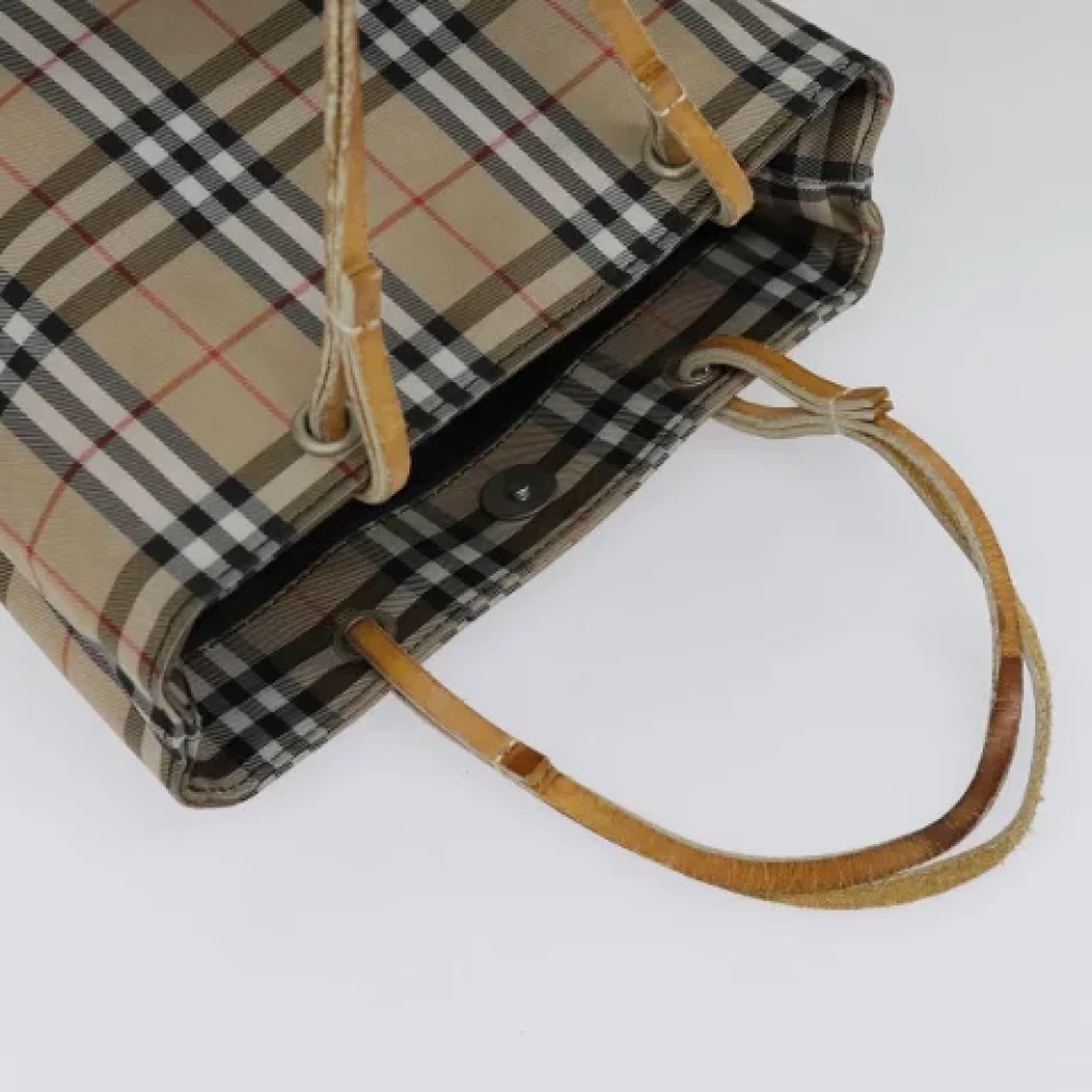 Burberry Vintage Pre-owned Canvas handbags Beige Dames