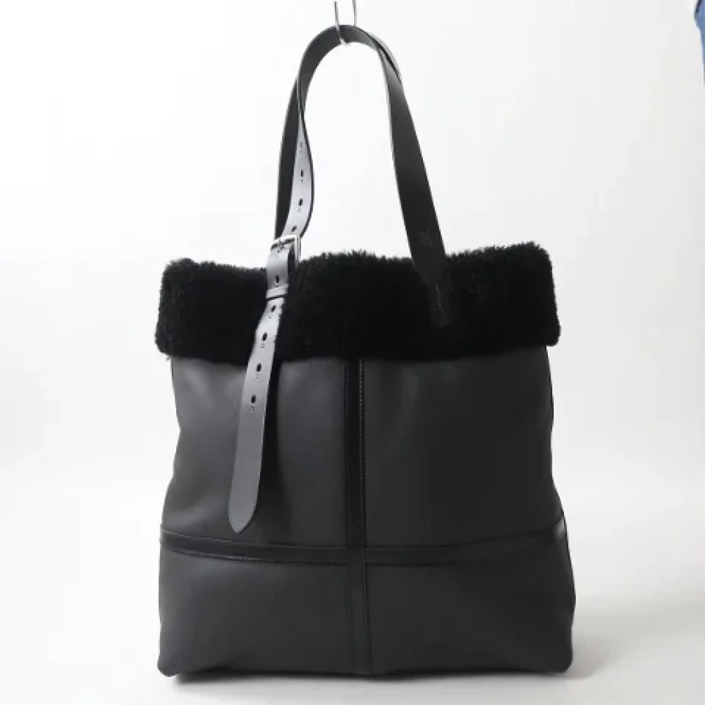 Hermès Vintage Pre-owned Leather handbags Black Dames