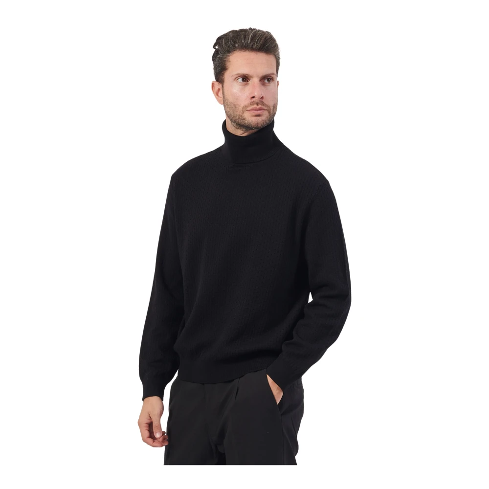 Armani Exchange Zwarte Trui Comfortabele Gebreide Black Heren