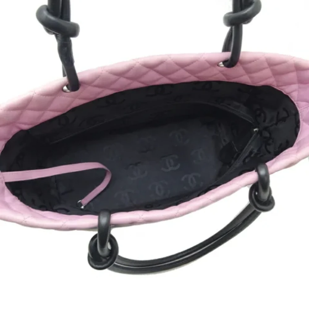 Chanel Vintage Pre-owned Leather chanel-bags Pink Dames