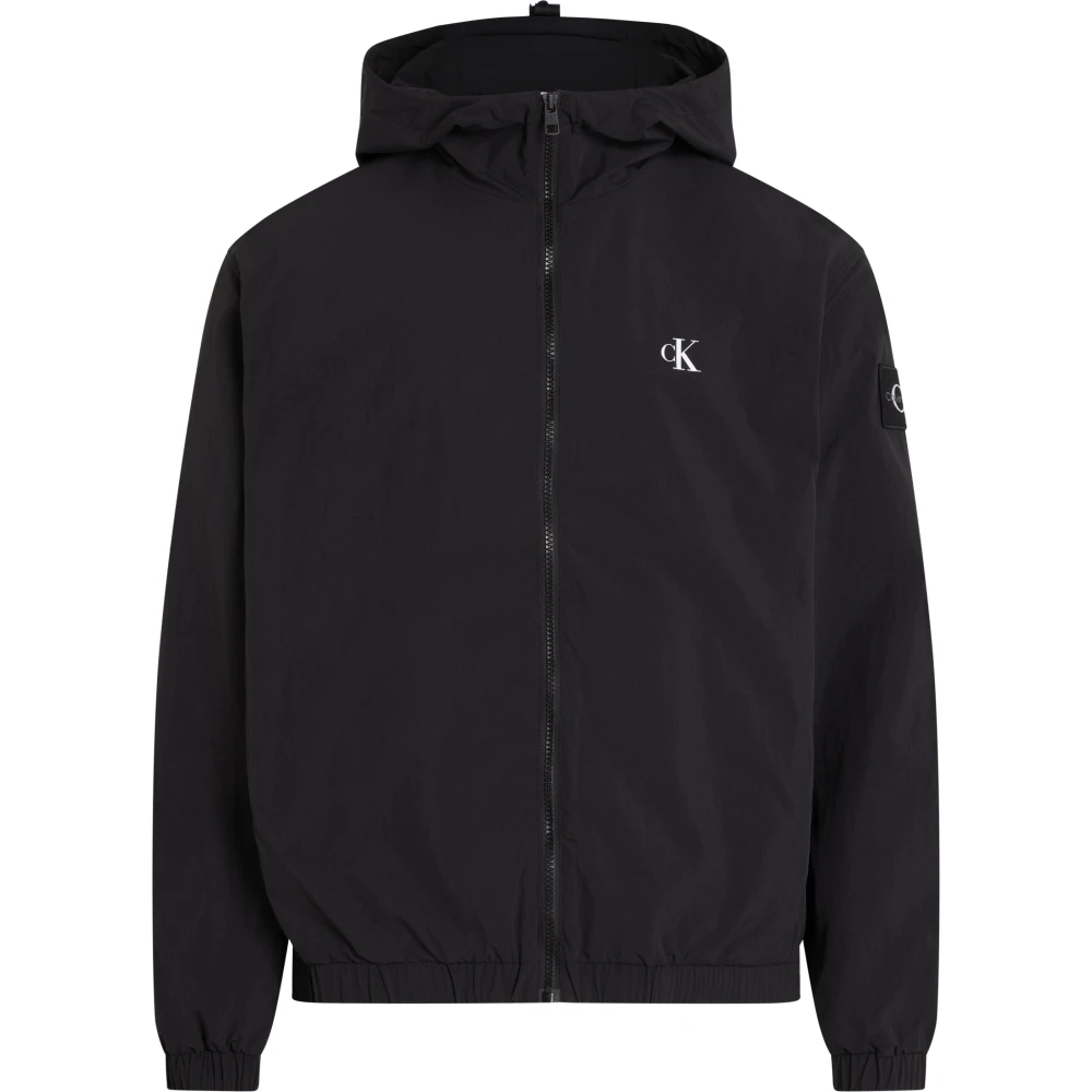 Calvin Klein Men's Black Nylon Hooded Jacket