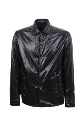black-button-up-coat-with-snap-pockets