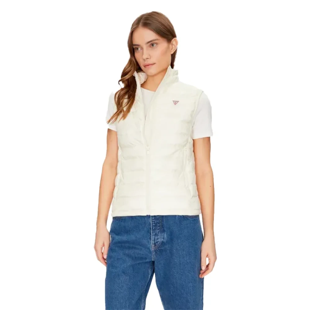 Guess Vit Ärmlös Dunjacka