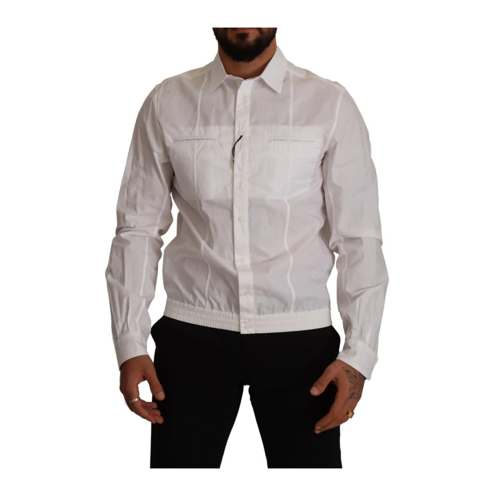 Dolce & Gabbana White Collared Casual Shirt - Male - Casual Shirts - Xl - Shirts