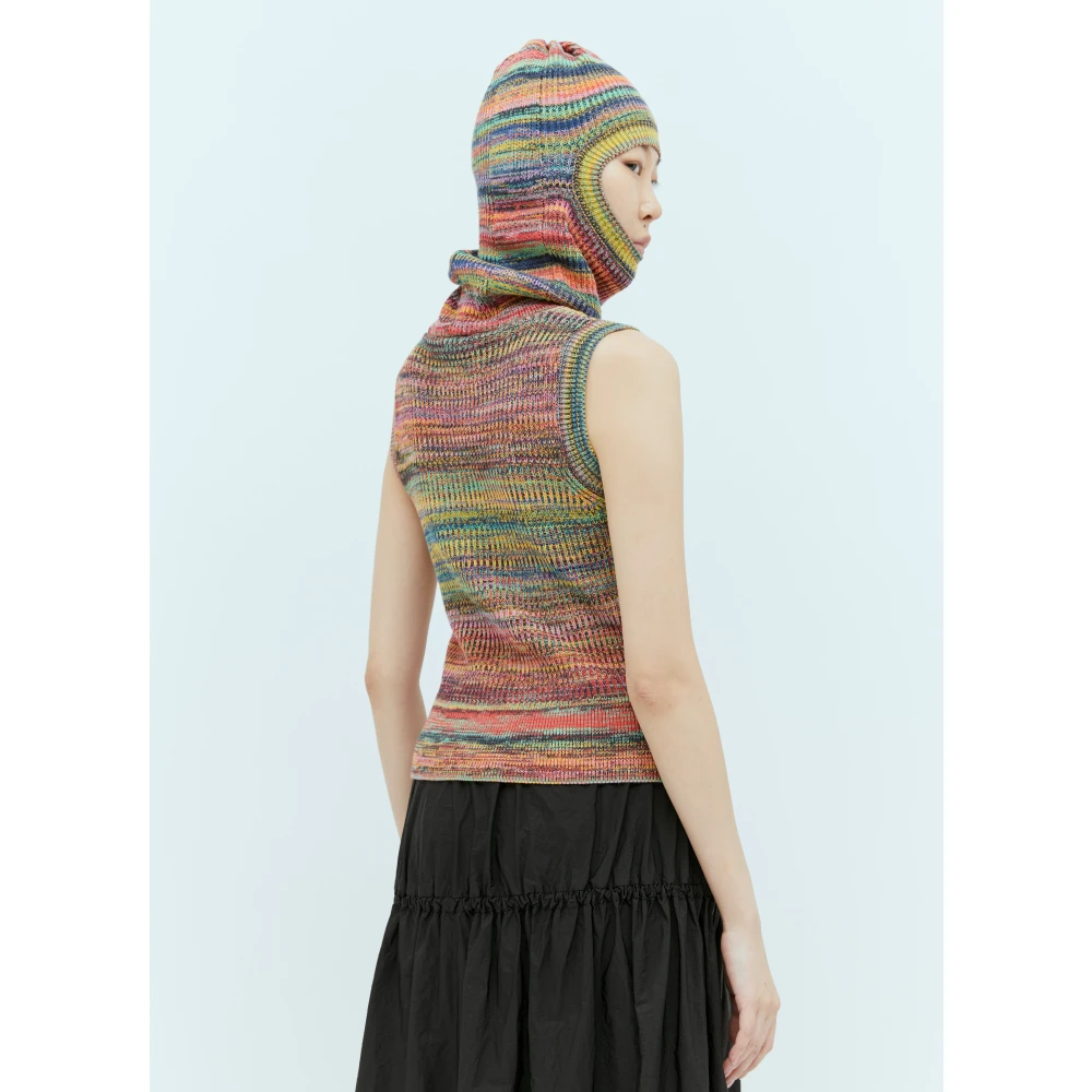 Aries Gestreepte Balaclava Hood Trui Multicolor Dames