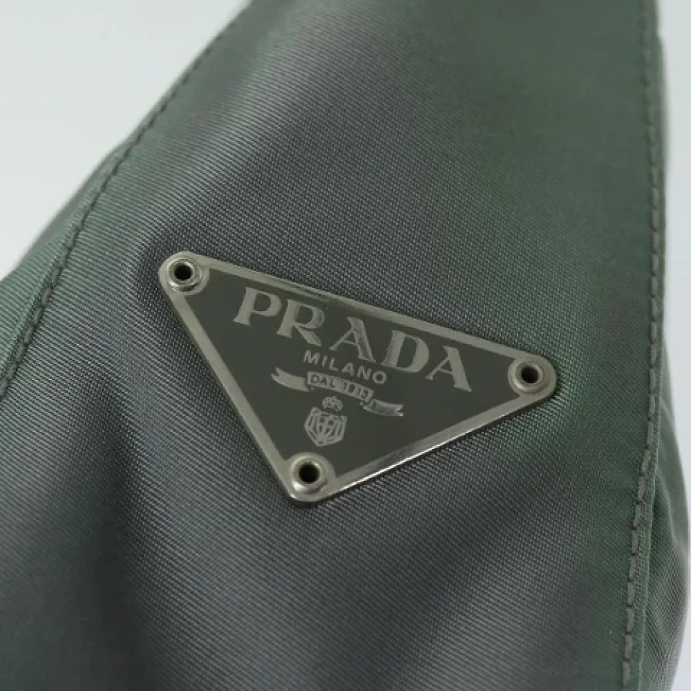 Prada Vintage Pre-owned Fabric shoulder-bags Green Dames