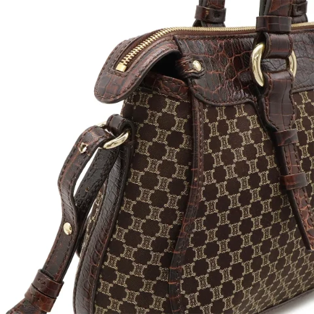 Celine Vintage Pre-owned Canvas shoulder-bags Brown Dames