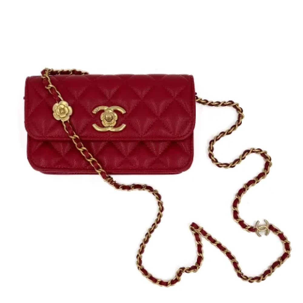 Chanel Vintage Pre-owned Leather chanel-bags Red Dames