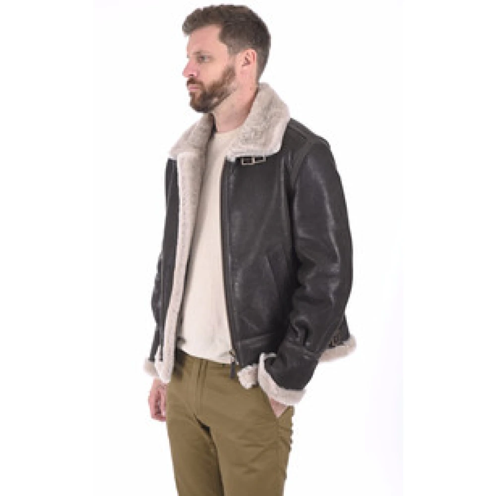 La Canadienne Schapenvachtjas met wollen voering Brown Heren